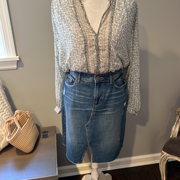 Loft Denim A Line Skirt - Picture 5 of 5